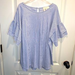 Ruffle sleeve blouse